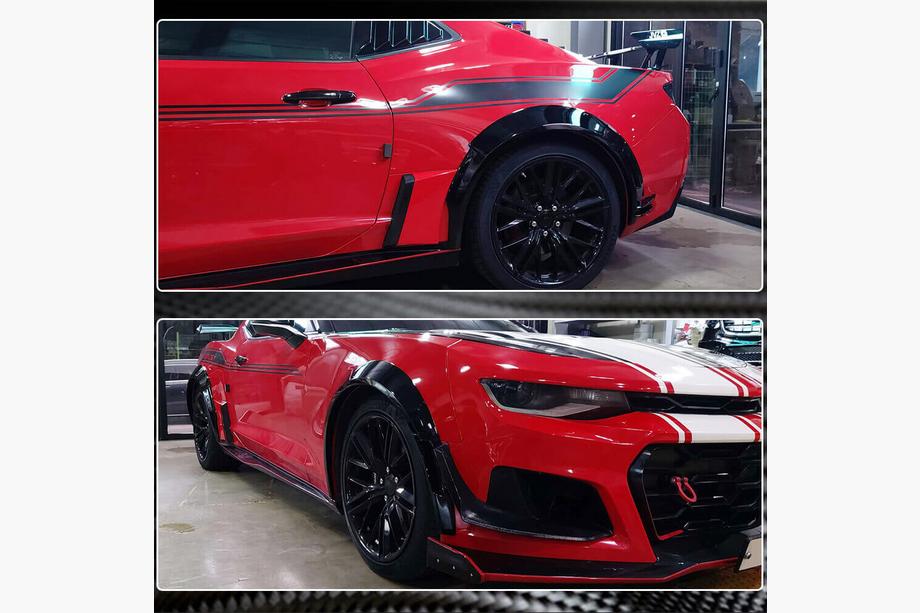 Chevrolet Camaro 2015- Extensions d'ailes (2016-2019, Carbone) Photo 3