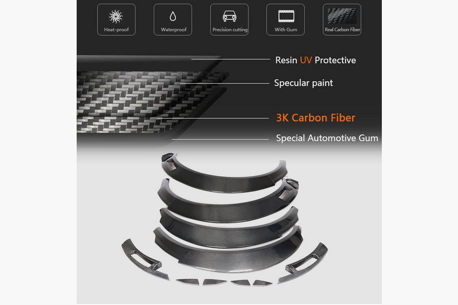 Chevrolet Camaro 2015- Extensions d'ailes (2016-2019, Carbone) Photo 4