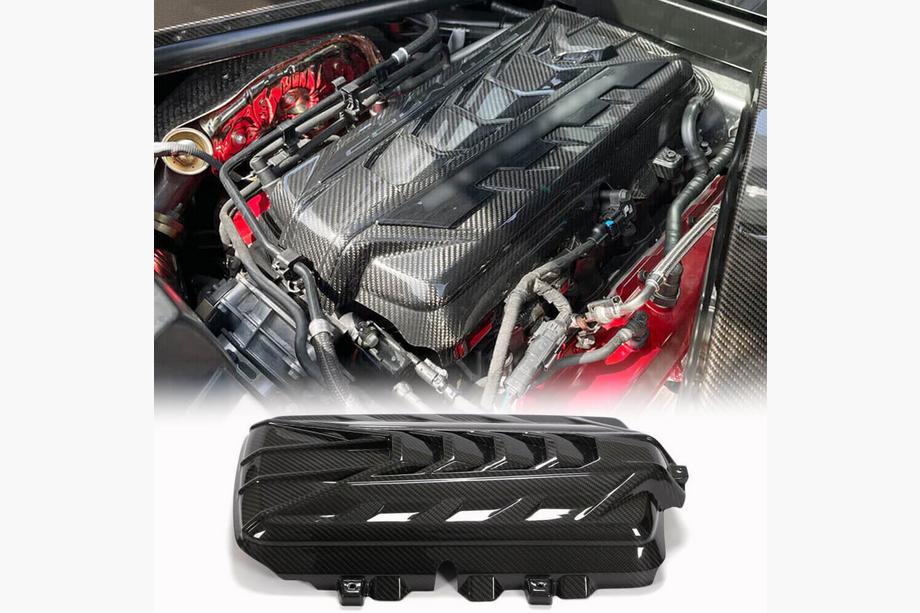 Chevrolet Corvette C8 2019- Cache moteur (2019-2022, Carbone) Image
