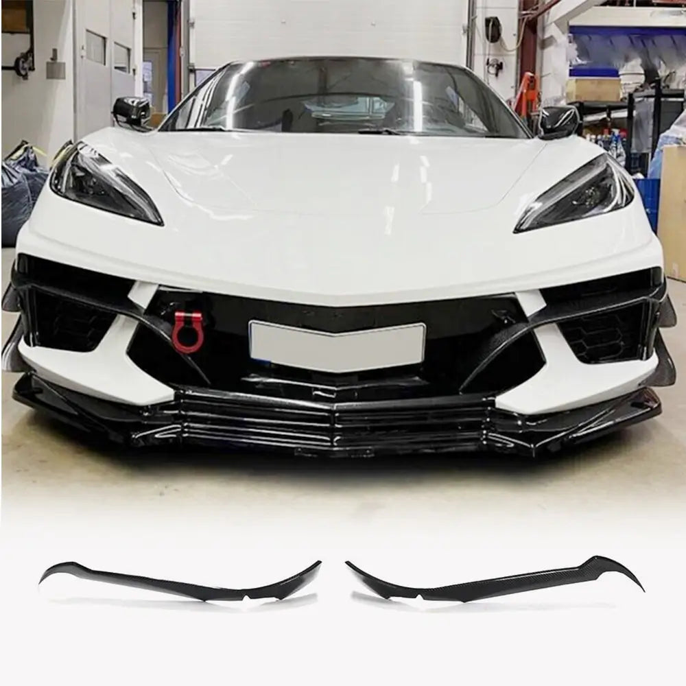 Caches de Pare-chocs Avant Carbone (2019-2022) Chevrolet Corvette C8 2019- photo 1