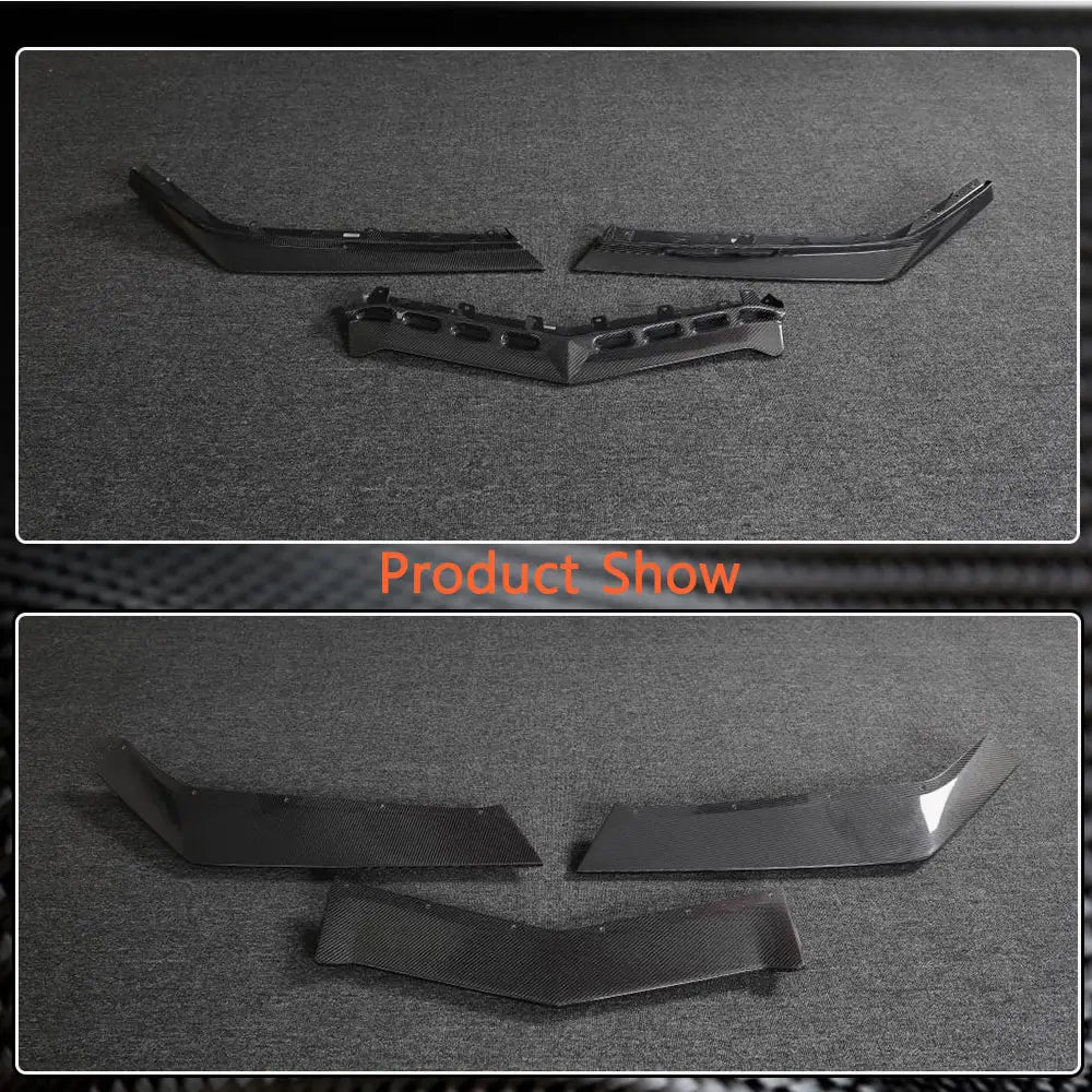 Chevrolet Corvette C8 2019- Lame avant de pare-chocs (pour Z06, 2020-2024, Carbone) photo 6