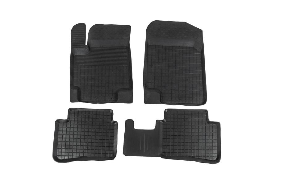 Hyundai Accent 2006-2010 Tapis en caoutchouc avec rebord (4 pcs, Polytep) Image