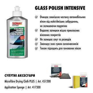 Polish Nettoyant Intensif pour Vitres SONAX 250 ml photo 2