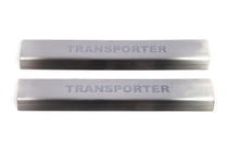 Volkswagen T5 Transporter 2003-2010 Seuils de porte LASER (2 pcs, inox) photo 2