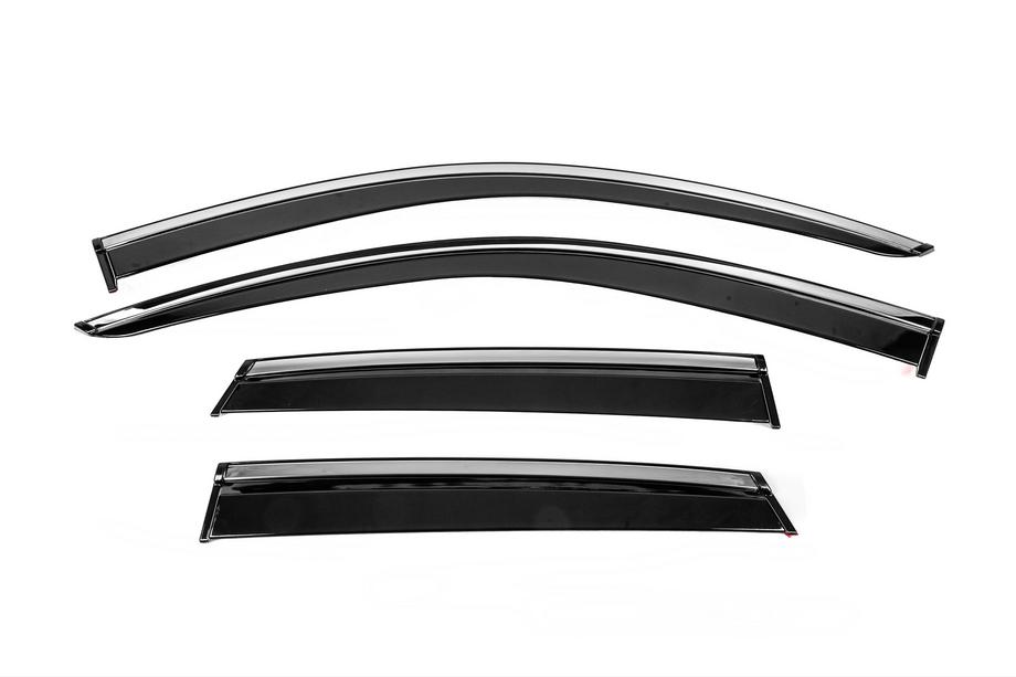 Audi Q3 2019–2025 Deflecteurs de Vitres avec Moulure Chromee Niken Luxury (4 pcs) Image