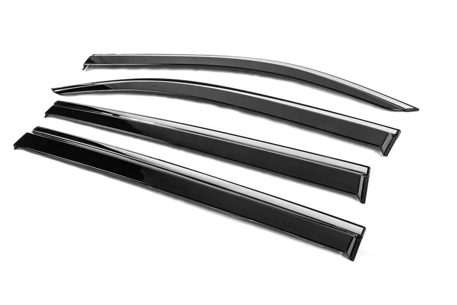 Fiat Doblo III 2023- Deflecteurs de Vitres avec Moulure Chromee Niken Luxury (4 pcs) Photo 2