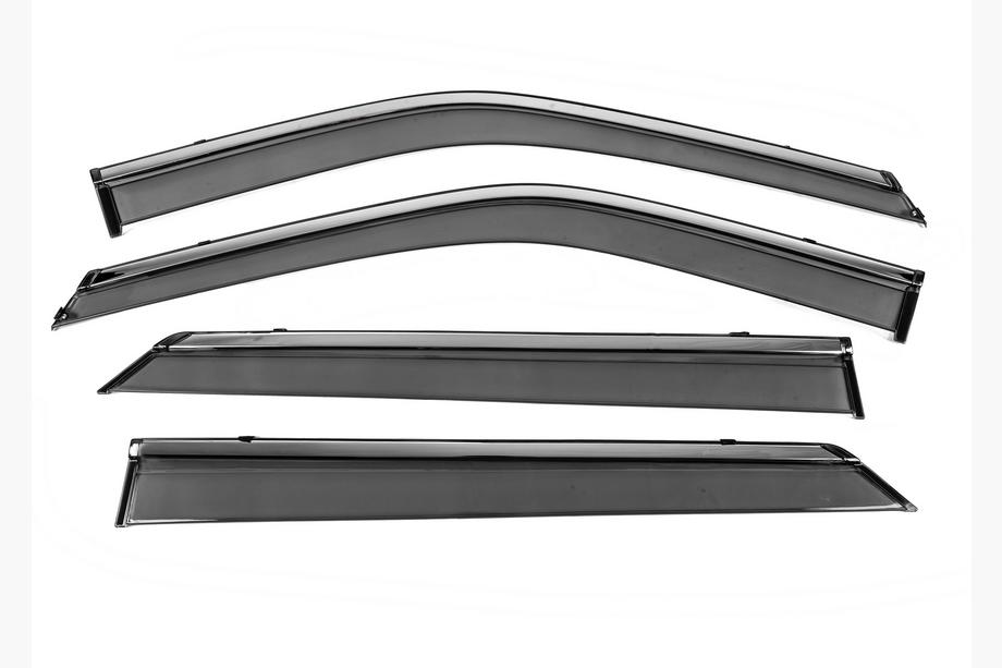 Ford Explorer 2019- Deflecteurs de Vitres avec Moulure Chromee Niken Luxury (4 pcs) Image