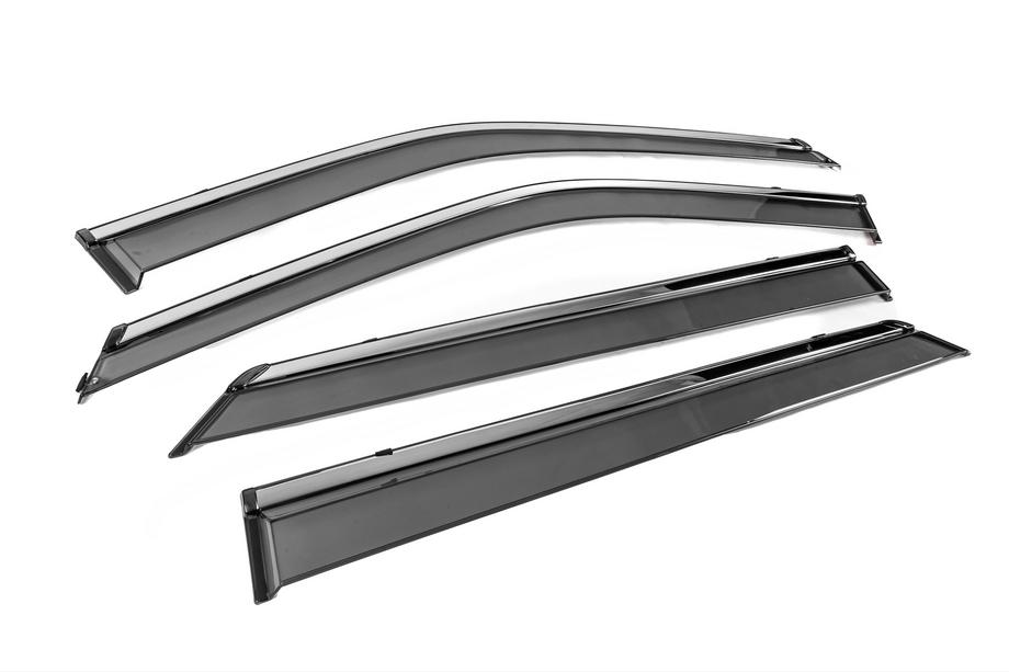 Ford Explorer 2019- Deflecteurs de Vitres avec Moulure Chromee Niken Luxury (4 pcs) Photo 3