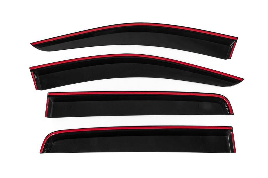 Ford Ranger 2011–2022 Déflecteurs de Vitres avec Moulure Chromée Niken Luxury (2015-2022, 4 pcs) Photo 8