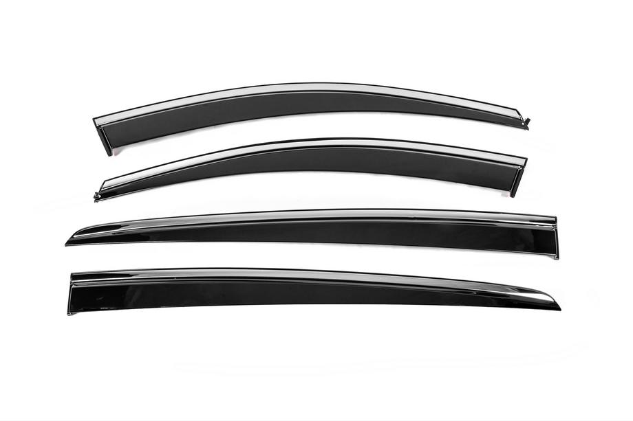Kia Sportage 2015-2021 Deflecteurs de Vitres avec Moulure Chromee Niken Luxury (4 pcs) Photo 2