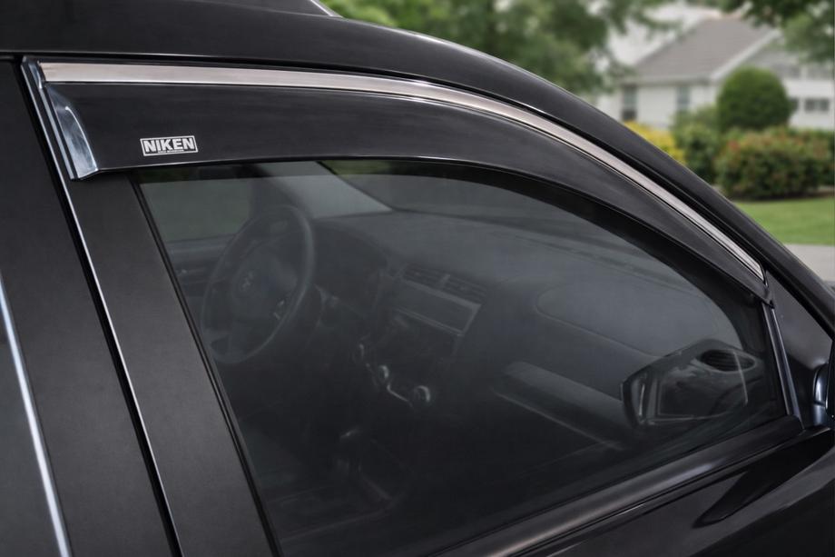 Kia Sportage 2004-2010 Deflecteurs de Vitres avec Moulure Chromee Niken Luxury (4 pcs) Photo 3