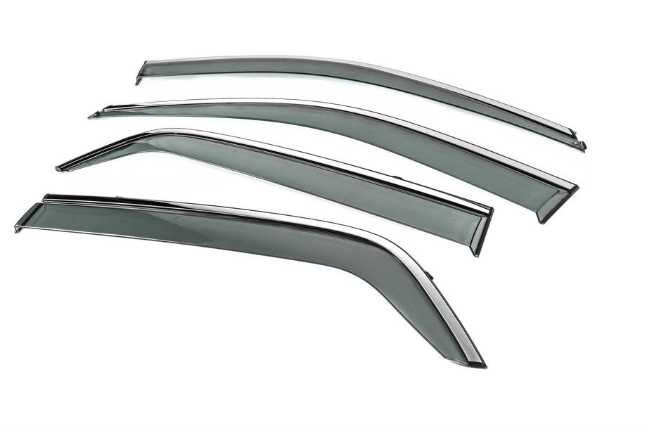 Kia Sportage 2004-2010 Deflecteurs de Vitres avec Moulure Chromee Niken Luxury (4 pcs) Photo 5