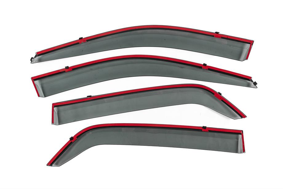 Kia Sportage 2004-2010 Deflecteurs de Vitres avec Moulure Chromee Niken Luxury (4 pcs) Photo 7