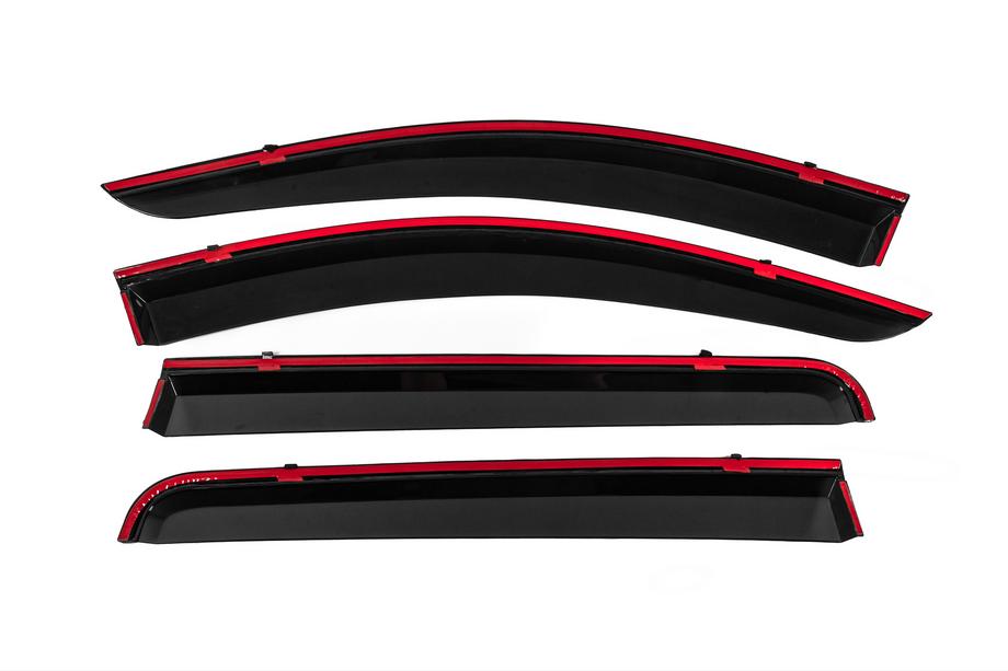 Mitsubishi L200 2015-2024 Deflecteurs de Vitres avec Moulure Chromee Niken Luxury (4 pcs) Photo 4