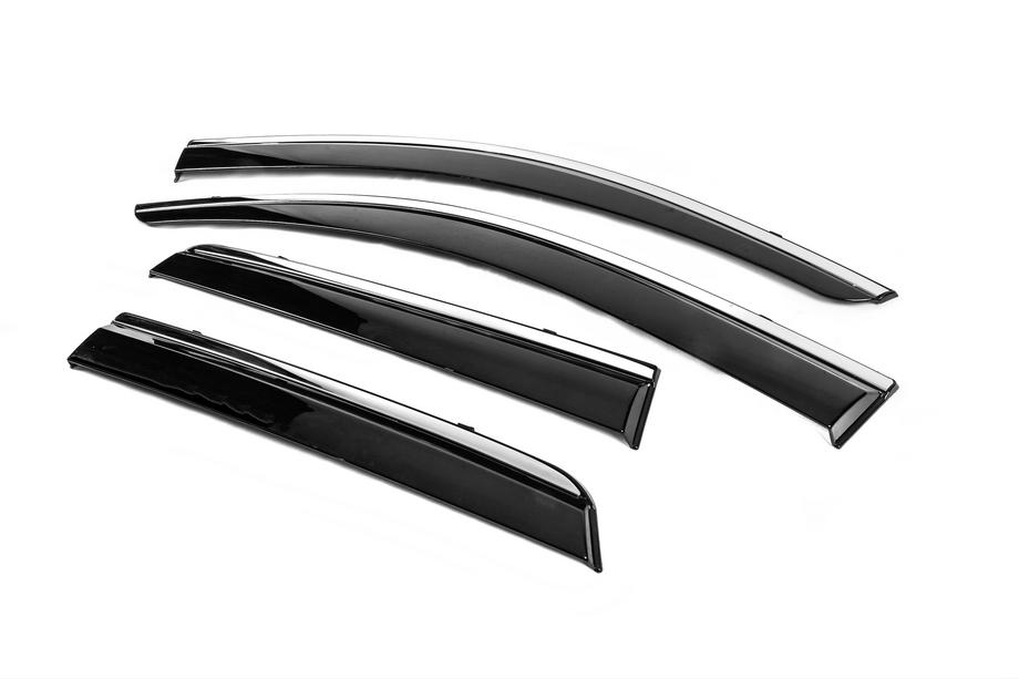 Mitsubishi ASX 2010-2023 Deflecteurs de Vitres avec Moulure Chromee Niken Luxury (4 pcs) Photo 2