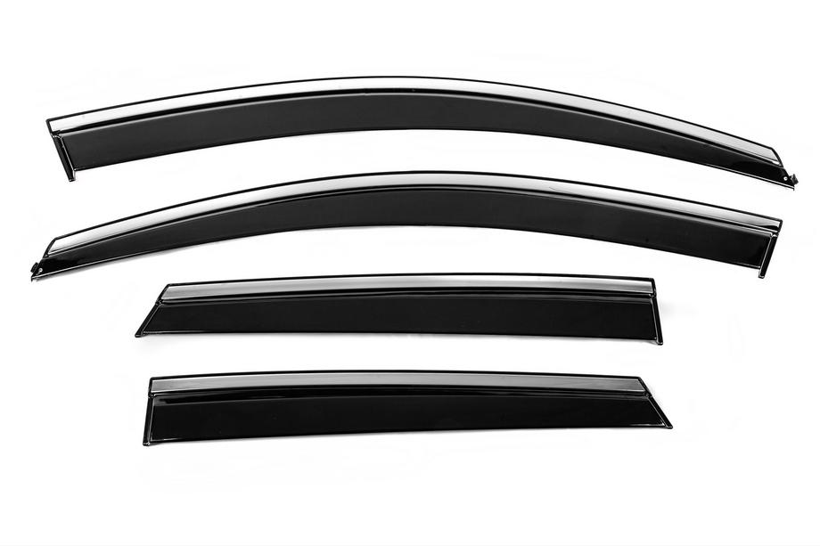 Opel Grandland X 2017- Deflecteurs de Vitres avec Moulure Chromee Niken Luxury (4 pcs) Image