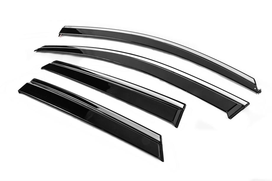 Opel Grandland X 2017- Deflecteurs de Vitres avec Moulure Chromee Niken Luxury (4 pcs) Photo 2