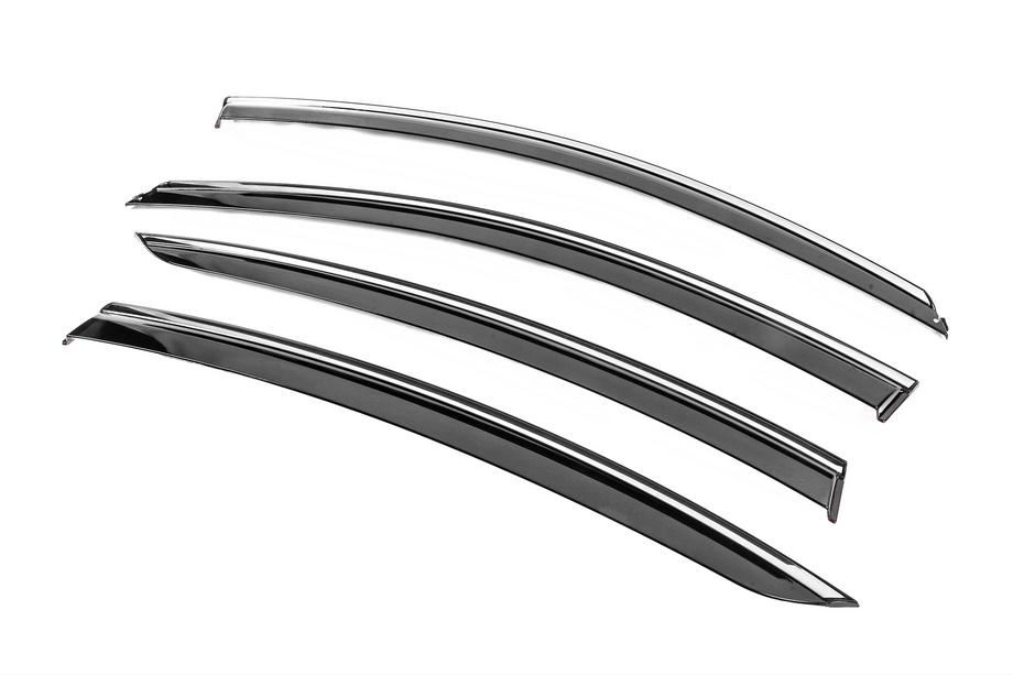 Opel Insignia 2008-2017 Déflecteurs de Vitres avec Moulure Chromée Niken Luxury (SD/HB, 2013-2017, 4 pcs) Photo 2