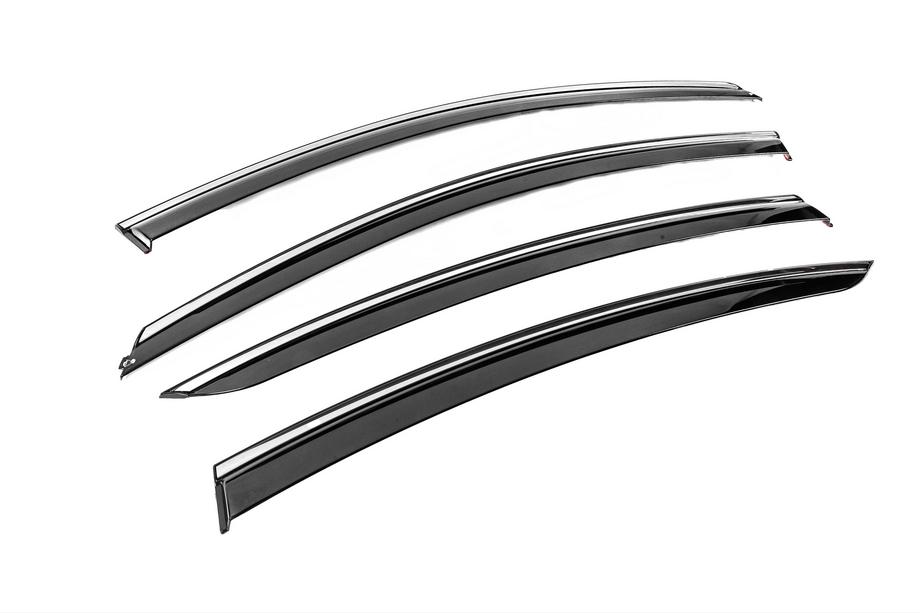 Opel Insignia 2008-2017 Déflecteurs de Vitres avec Moulure Chromée Niken Luxury (SD/HB, 2013-2017, 4 pcs) Photo 3