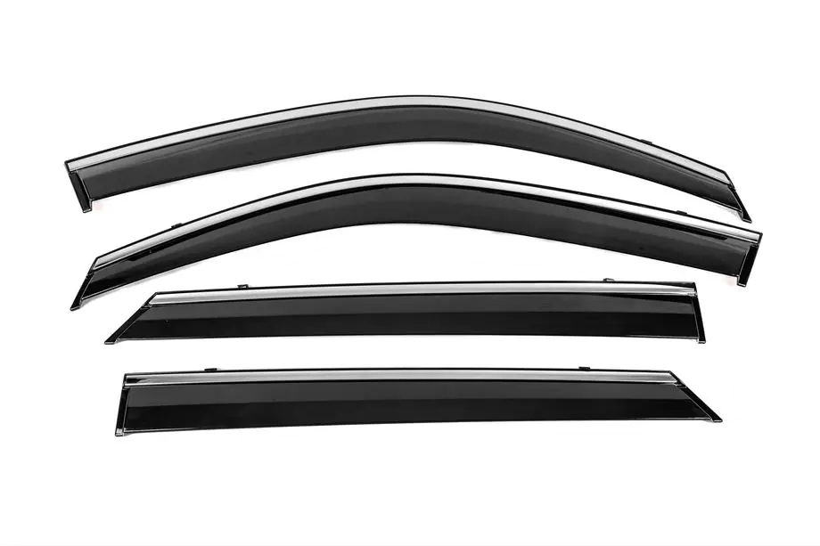 Peugeot 2008 2019- Deflecteurs de Vitres avec Moulure Chromee Niken Luxury (4 pcs) Image