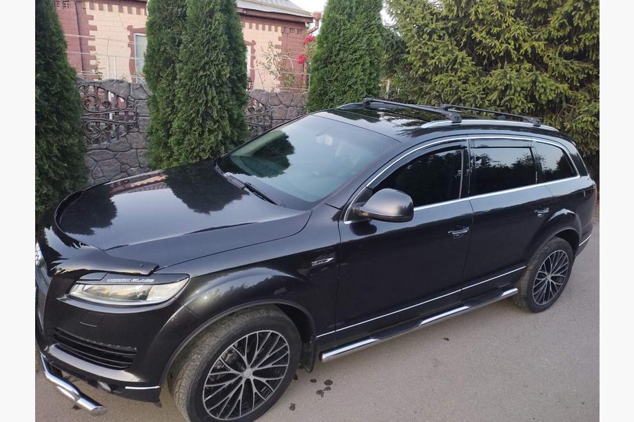 Audi Q7 2005-2015 Barres de toit (transversales) pour barres de toit intégrées Skybar V2 120 cm (lot de 2) Noir Photo 1