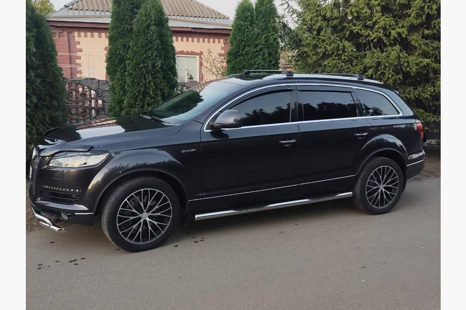 Audi Q7 2005-2015 Barres de toit (transversales) pour barres de toit intégrées Skybar V2 120 cm (lot de 2) Noir Photo 4