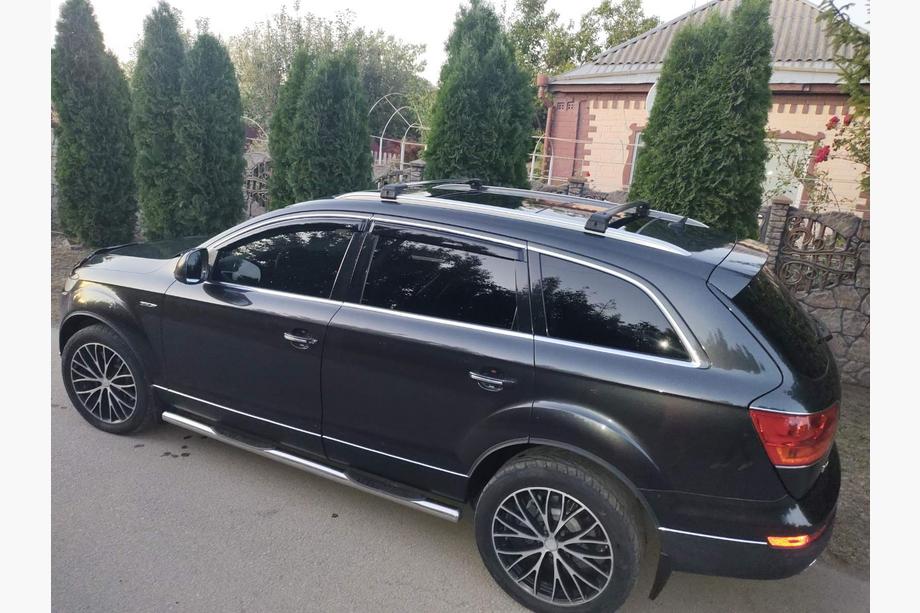 Audi Q7 2005-2015 Barres de toit (transversales) pour barres de toit intégrées Skybar V2 120 cm (lot de 2) Noir Photo 5