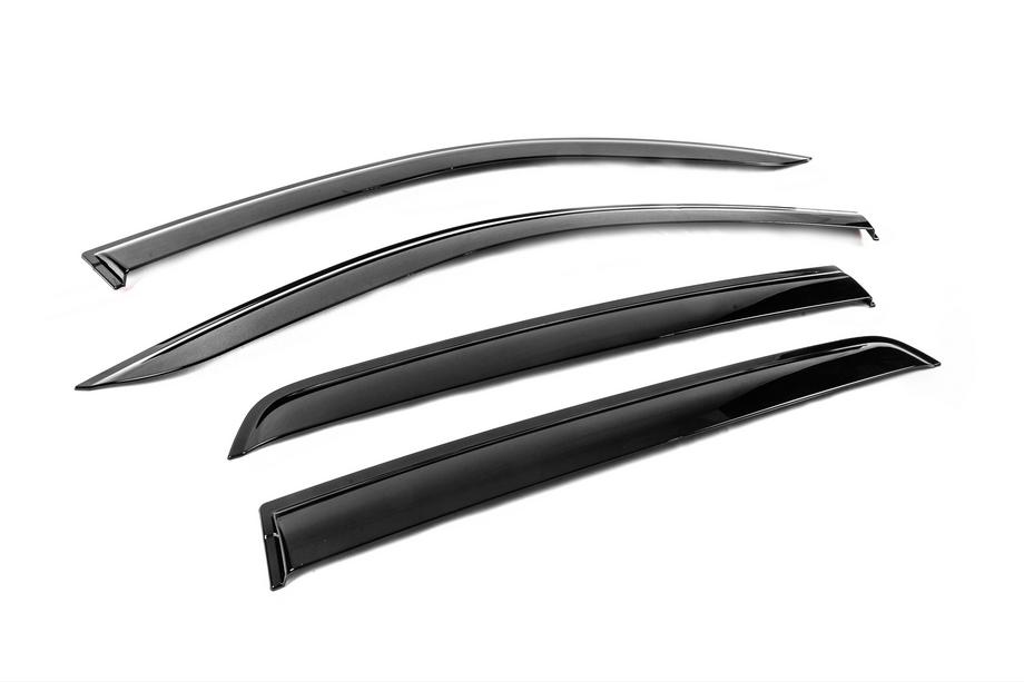 Toyota Hilux 2015- Deflecteurs de Vitres avec Moulure Chromee Niken Luxury (4 pcs) Photo 3