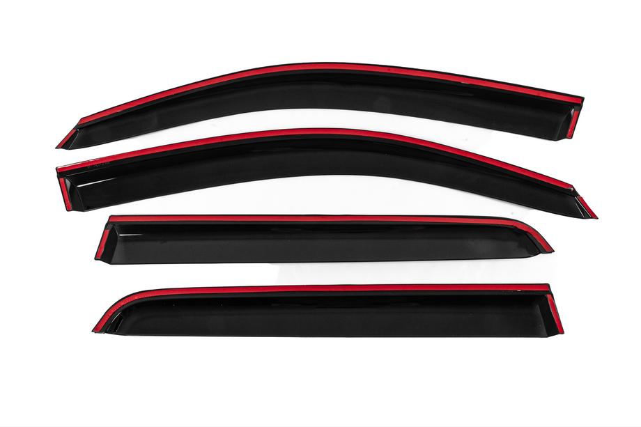 Toyota Hilux 2006-2015 Déflecteurs de Vitres avec Moulure Chromée Niken Luxury (2011-2015, 4 pcs) Photo 4