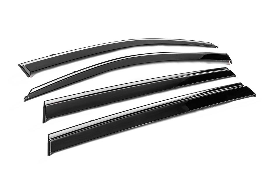 Toyota Highlander 2013-2019 Deflecteurs de Vitres avec Moulure Chromee Niken Luxury (4 pcs) Photo 3