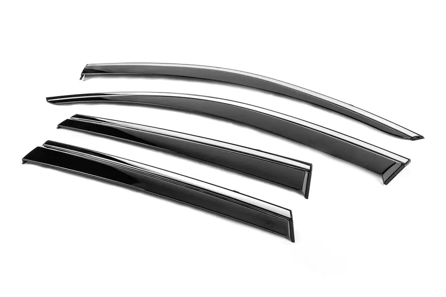 Volkswagen Touareg 2010-2018 Deflecteurs de Vitres avec Moulure Chromee Niken Luxury (4 pcs) Photo 2
