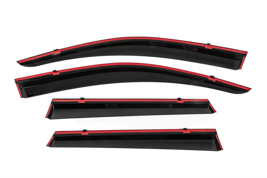 Volkswagen Touareg 2010-2018 Deflecteurs de Vitres avec Moulure Chromee Niken Luxury (4 pcs) Photo 4