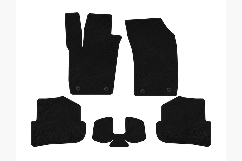 Audi A1 2010-2018 Tapis de sol textile Deluxe (HB, 3 portes, noir) Image
