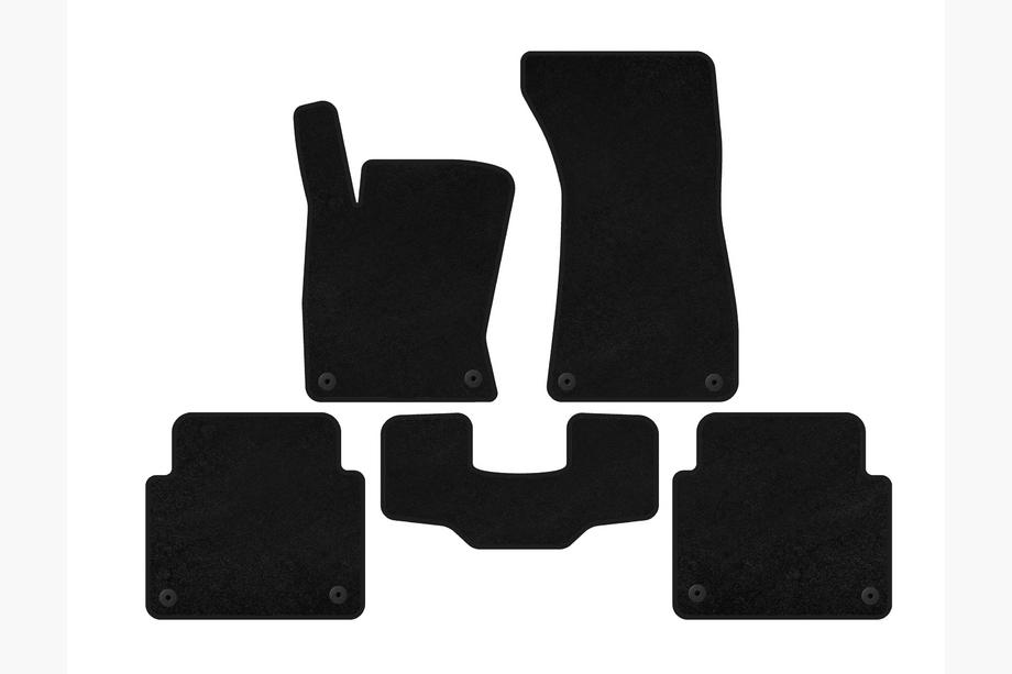 Audi A8 2002-2009 Tapis de sol textile Deluxe (Short, Noir) Image