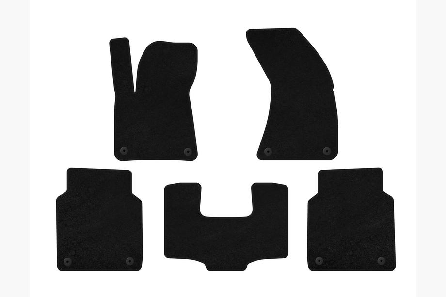 Audi A8 2010-2018 Tapis de sol textile Deluxe (Long, Noir) Image