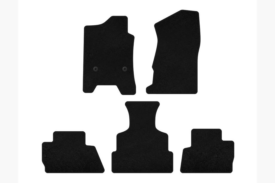 Chevrolet Tahoe 2014-2019 Tapis de sol textile Deluxe (2014-2020, Noir) Image