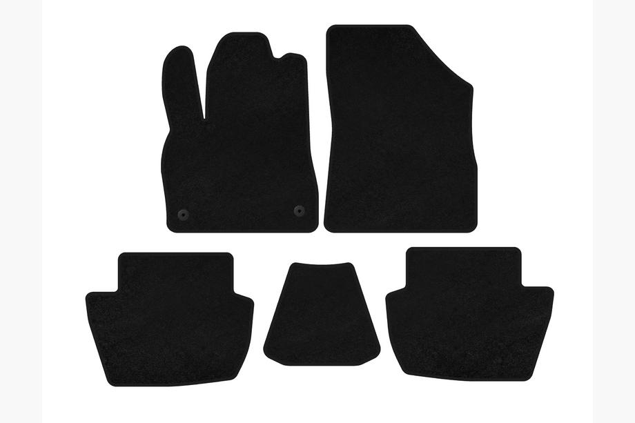 Citroen DS-5 2011-2015 Tapis de sol textile Deluxe (HB, Hybride/Automatique, noir) Image