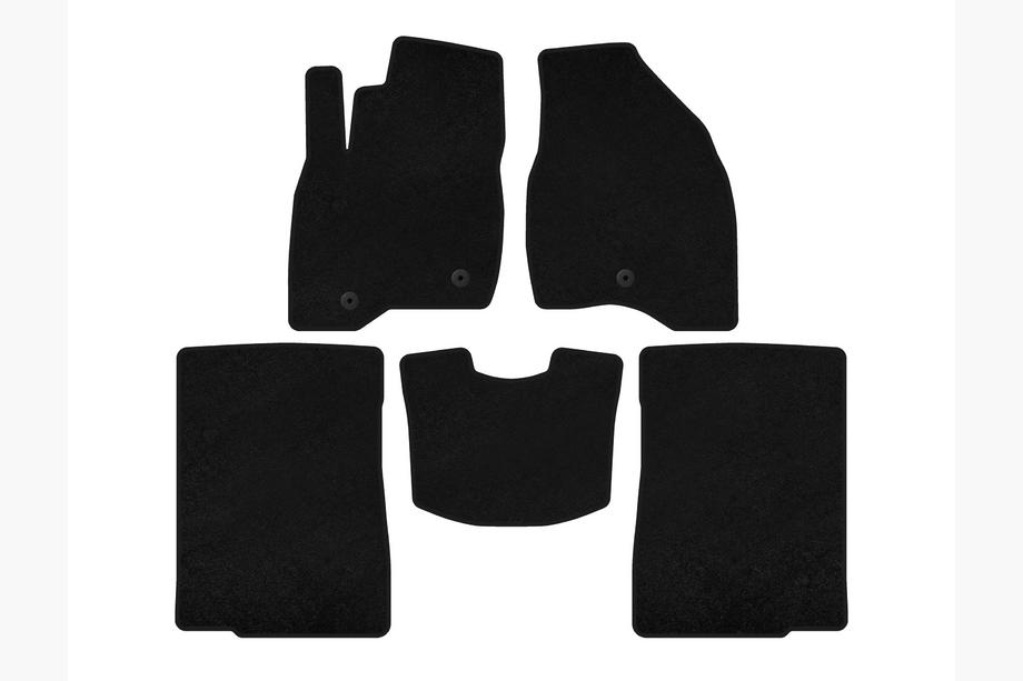 Ford Explorer 2011-2019 Tapis de sol textile Deluxe (2015-2017, 2 rangées, 7 places, noir) Image