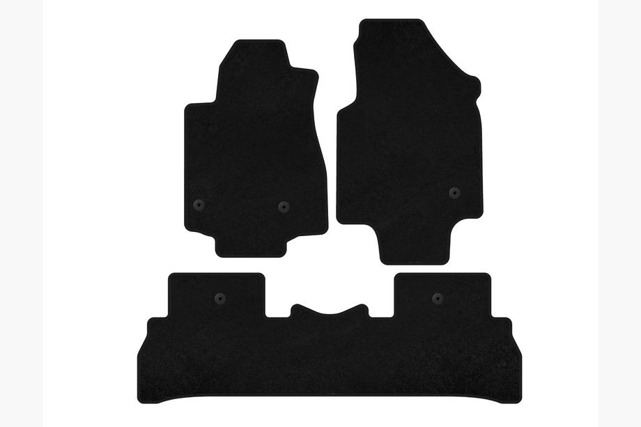 Honda Pilot 2008-2015 Tapis de sol textile Deluxe (2008-2012, 7 places, noir) Image