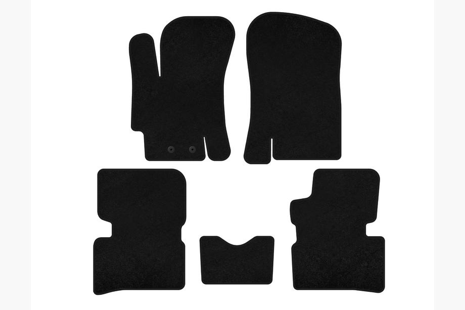 Hyundai Accent 2006-2010 Tapis de sol textile Deluxe (SD, Noir) Image