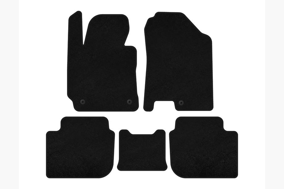 Kia Cerato 3 2013-2018 Tapis de sol textile Deluxe (SD, Noir) Image