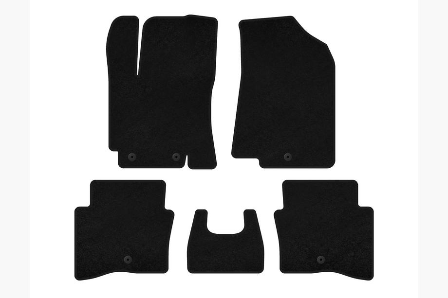 Kia Rio 2012-2017 Tapis de sol textile Deluxe (SD, Noir) Image