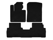 Kia Sorento III UM 2014-2020 Tapis de sol en textile Deluxe (2 rangées, 7 places, Noir) photo 1