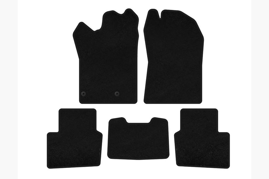 Nissan Qashqai 2021- Tapis de sol textile Deluxe (Hybride, Noir) Image