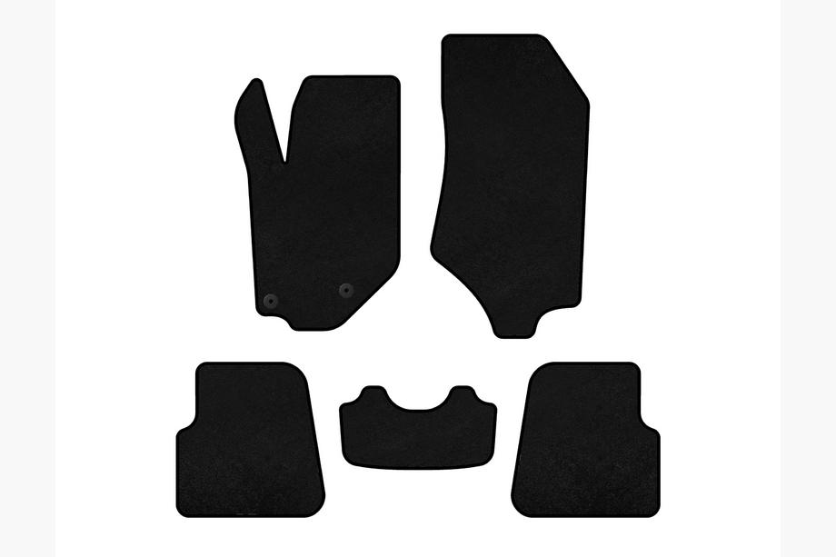 Opel Corsa F 2019- Tapis de sol textile Deluxe (HB, 5 portes, noir) Image