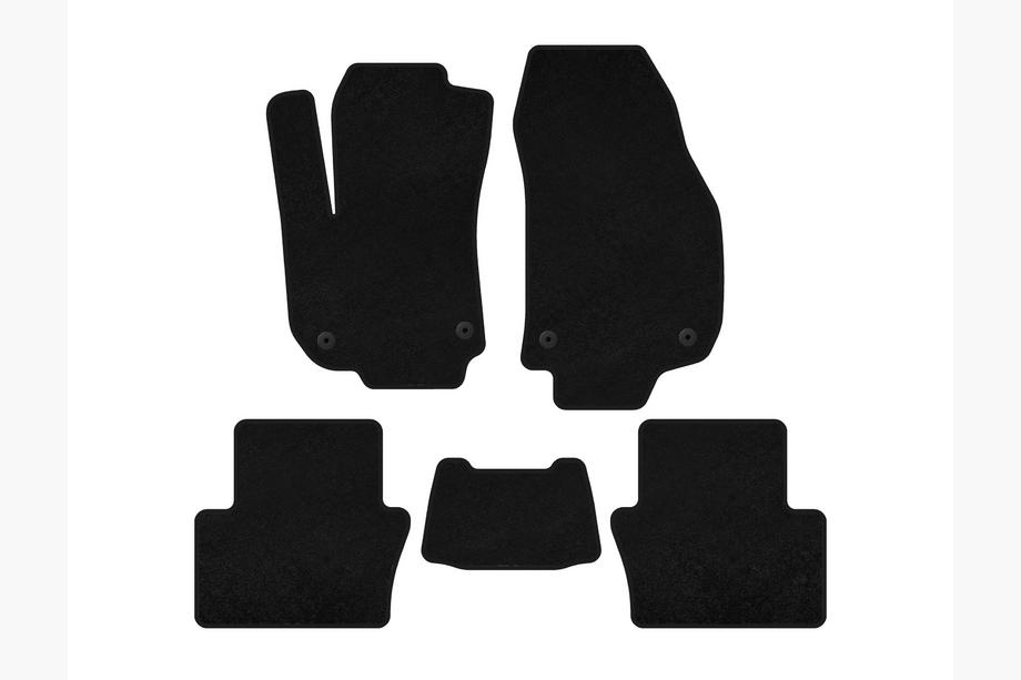 Opel Zafira B 2005–2011 Tapis de sol textile Deluxe (Restylage, 2 rangées, noir) Image