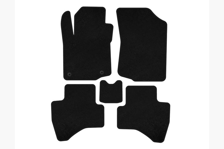 Peugeot 107 2005-2014 Tapis de sol textile Deluxe (HB, Noir) Image