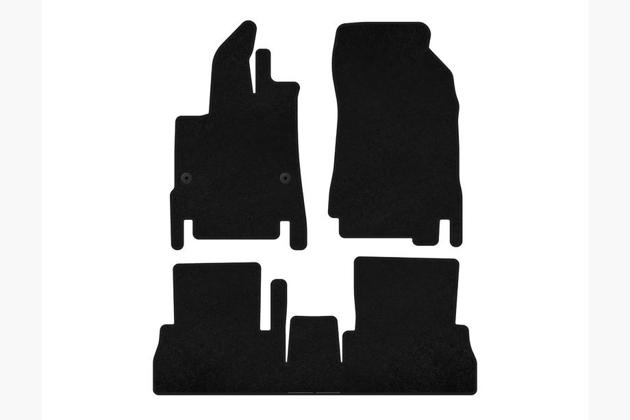 Peugeot Partner/Rifter 2019- Tapis de sol textile Deluxe (7 places/Empattement long, noir) Photo 1