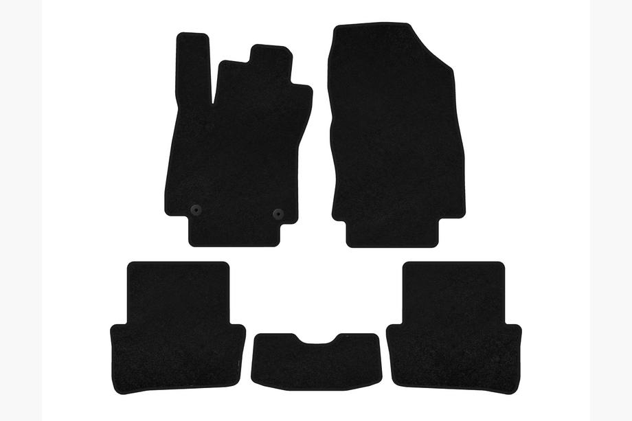 Renault Clio IV 2012-2019 Tapis de sol textile Deluxe (2012-2016, HB, 5 portes, noir) Image
