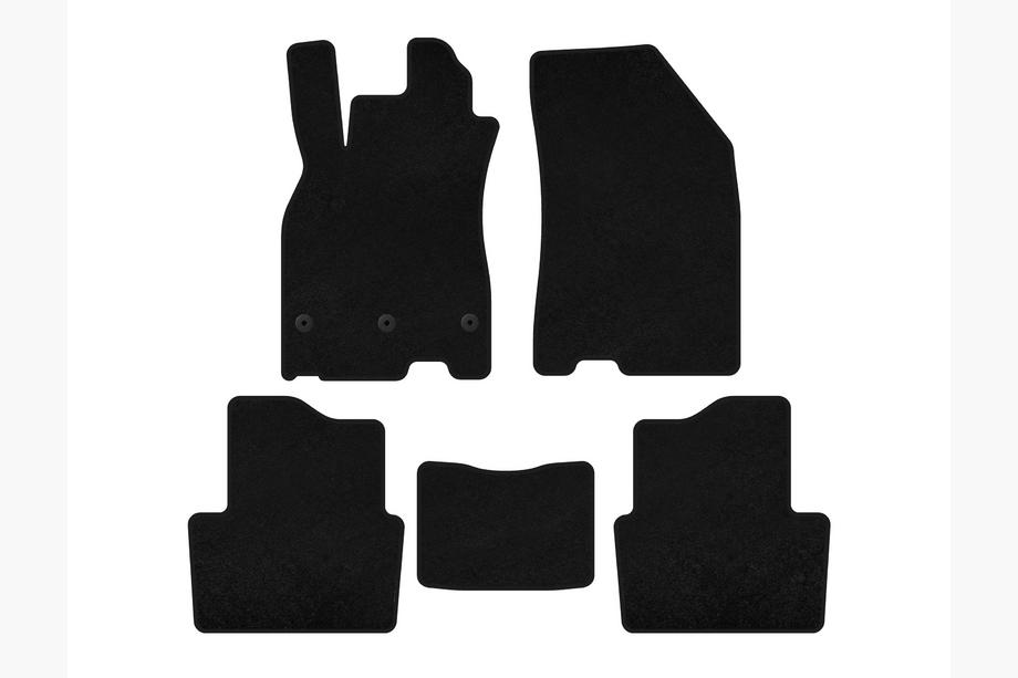 Renault Megane III 2009-2016 Tapis de sol textile Deluxe (SD, Noir) Image